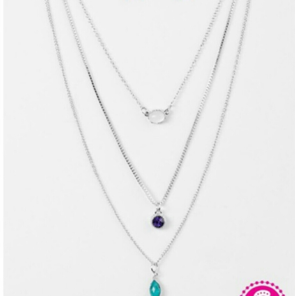Layer necklace set with earrings